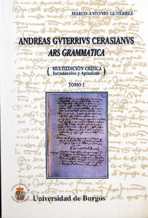 Andreas Gvterrivs Cerasianvs. Arss Grammatica, de Gutiérrez Galindo | portada del libro