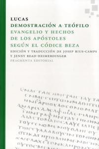 Demostración a Teófilo, de Lucas | portada del libro