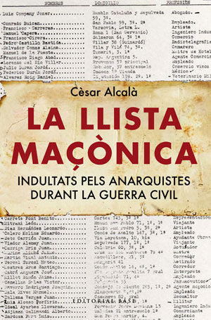 La llista maçònica, de Alcalà i Giménez da Costa, Cèsar | portada del libro