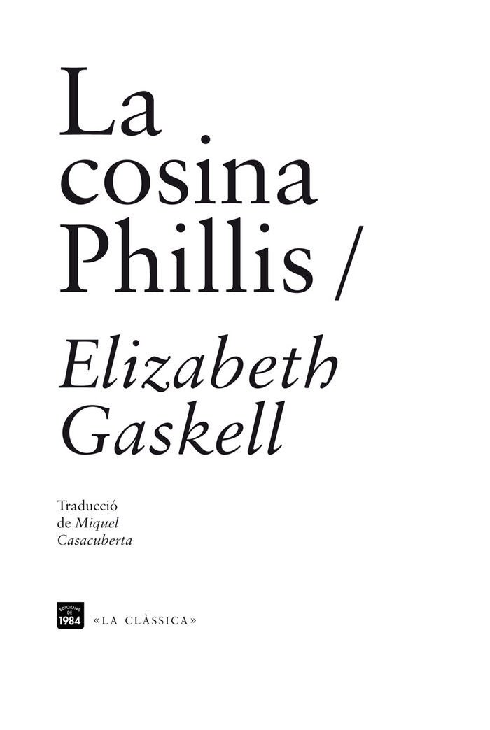 La cosina Phillis, de Gaskell, Elizabeth | portada del libro