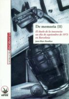 DE MEMORIA II EL DUELO DE LA INOCENCIA, de Jann-Marc Rouillan | portada del libro