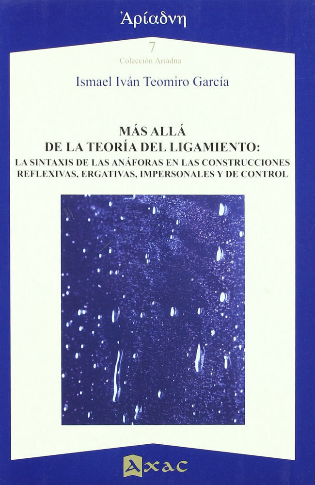 MAS ALLA DE LA TEORIA DEL LIGAMENTO, de ISMAEL IVAN TEOMIRO GARCíA | portada del libro
