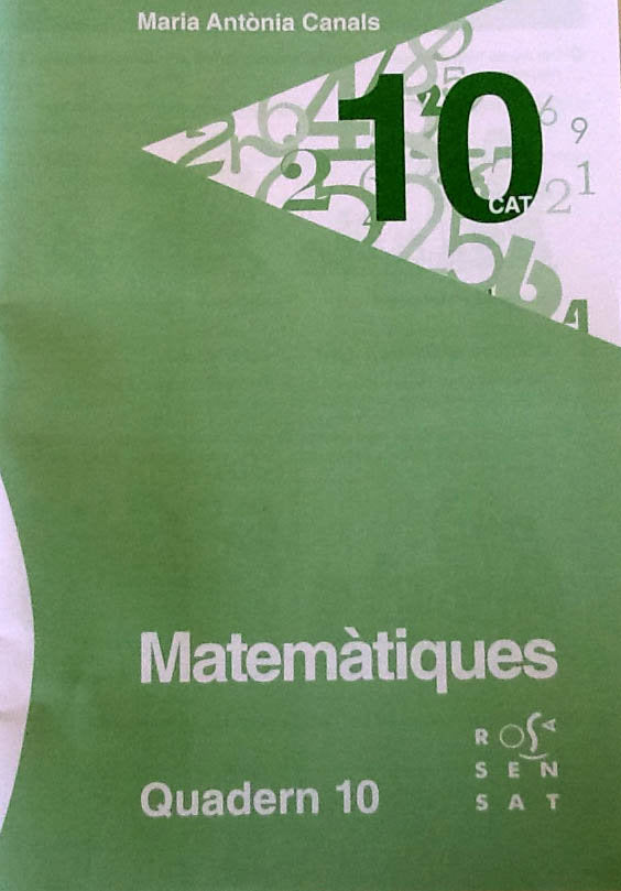MATEMATIQUES QUADERN 10, de CANALS | portada del libro