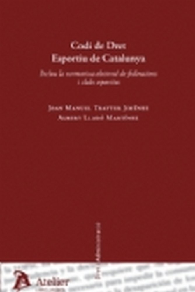 Codi de dret esportiu de catalunya. Inclou la normativa electoral de federacions i clubs esportius., de Trayter jimenez, Joan