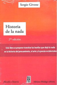 Historia de la nada, de Givone, Sergio | portada del libro