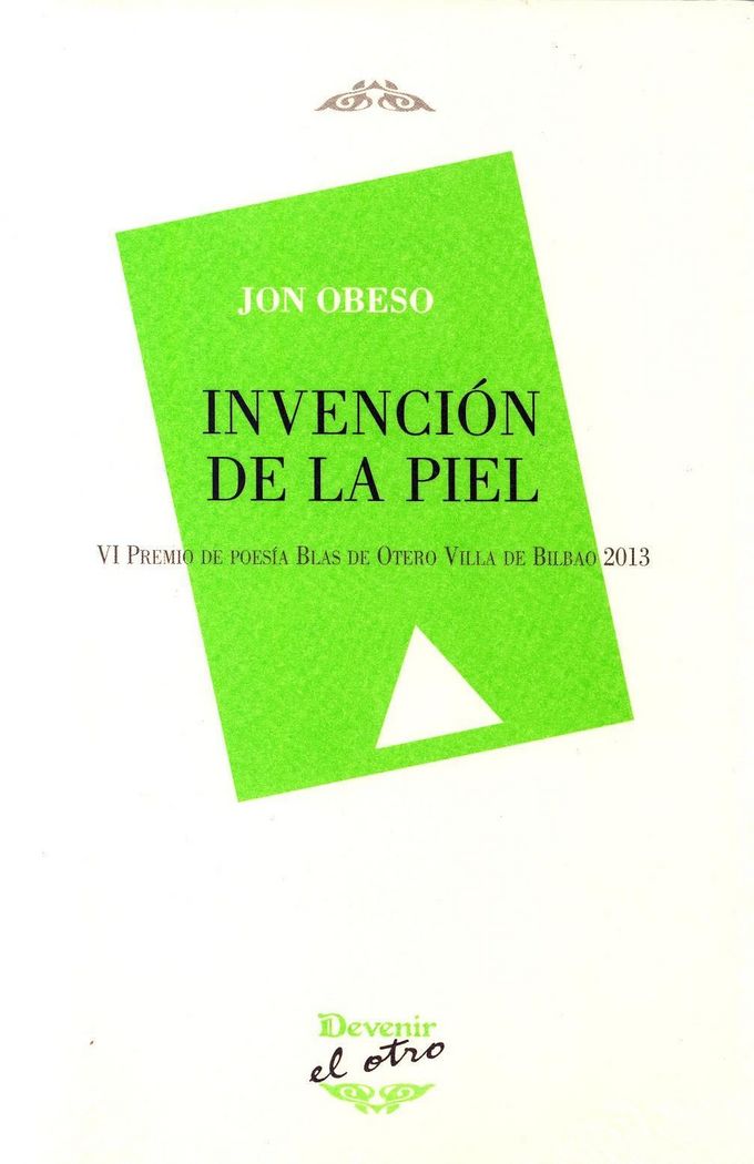 INVENCIÓN DE LA PIEL, de JON OBESO | portada del libro