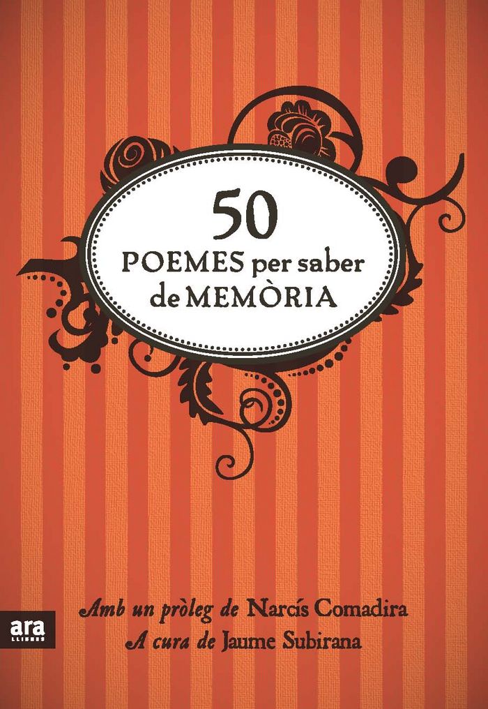 50 poemes per saber de memòria, de Subirana i Ortín, Jaume | portada del libro