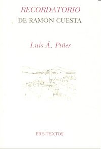 RECORDATORIO DE RAMON CUESTA PT-1047, de Álvarez Piñer | portada del libro