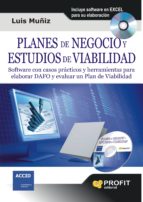 PLANES DE NEGOCIO Y ESTUDIOS DE VIABILIDAD, de Luis Muñiz | portada del libro