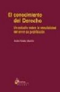 Conocimiento del derecho. Un estudio sobre la vencibilidad del erros de prohicición., de Nieto martin | portada del libro
