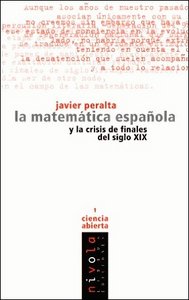 La matemática española y la crisis de finales del siglo XIX, de Peralta Coronado | portada del libro