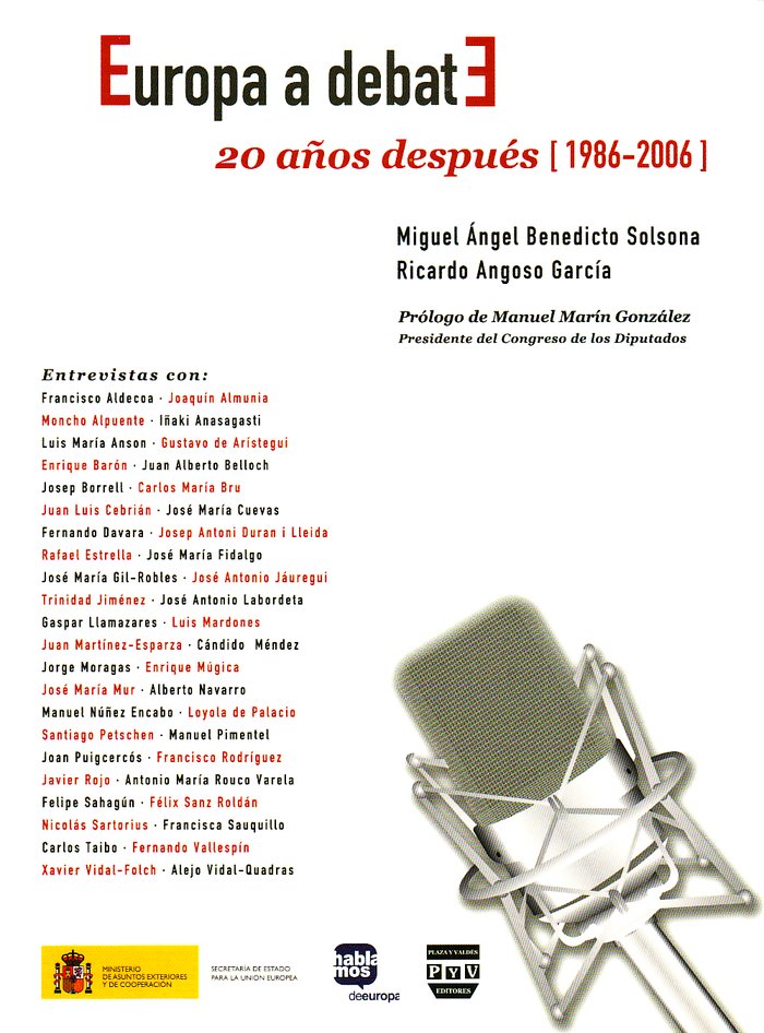EUROPA A DEBATE, de Benedicto Solsona, Miguel Ángel | portada del libro