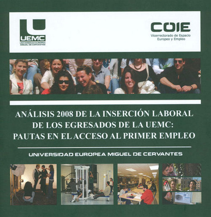 Análisis 2008 de la inserción laboral de los egresados de la UEMC, de García Manjón | portada del libro