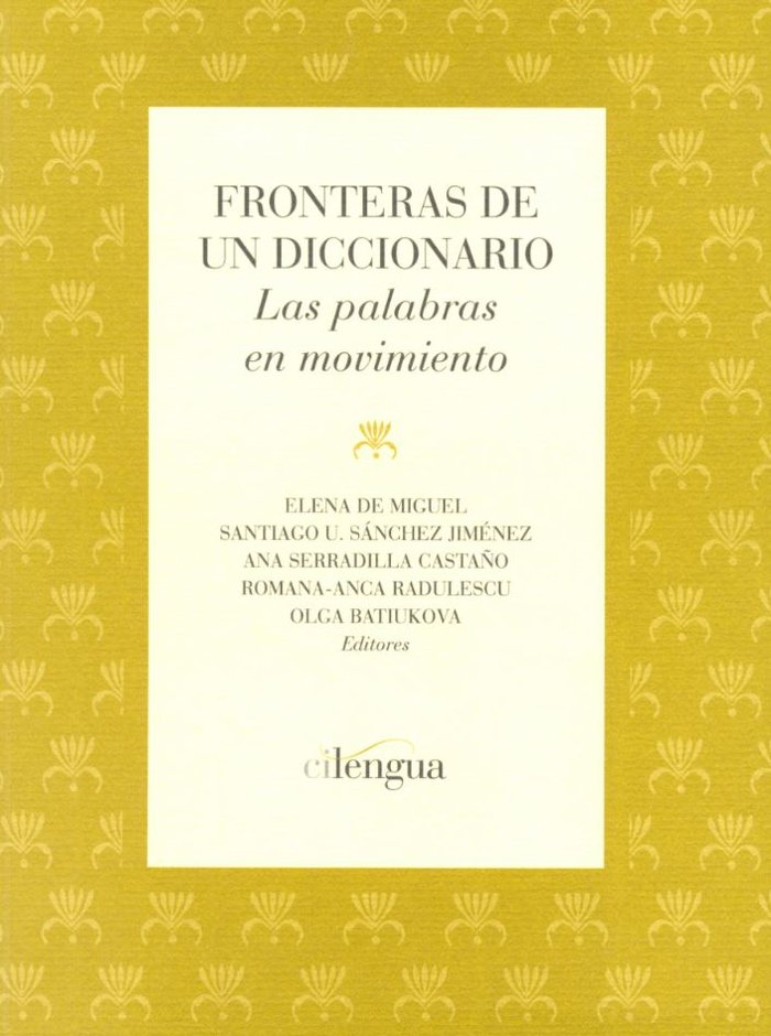 Fronteras de un diccionario, de Miguel Aparicio, Elena de | portada del libro