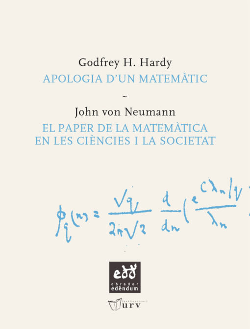 APOLOGIA D'UN MATEMÁTIC, de VON NEUMANN, JOHN | portada del libro