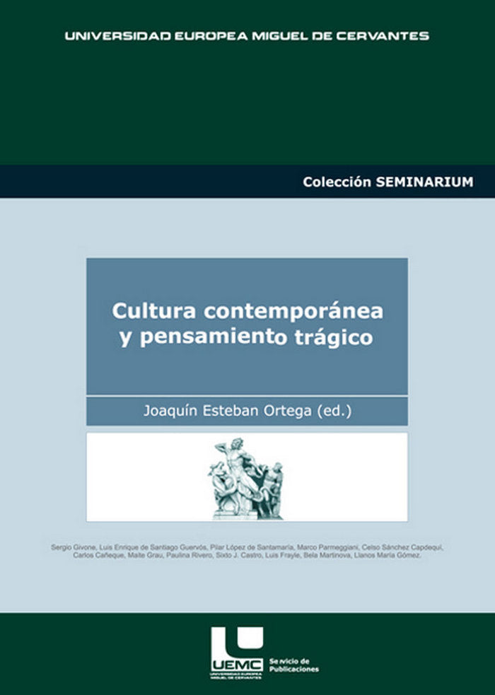 CULTURA CONTEMPORANEA Y PENSAMIENTO TRAGICO, de AA.VV. | portada del libro