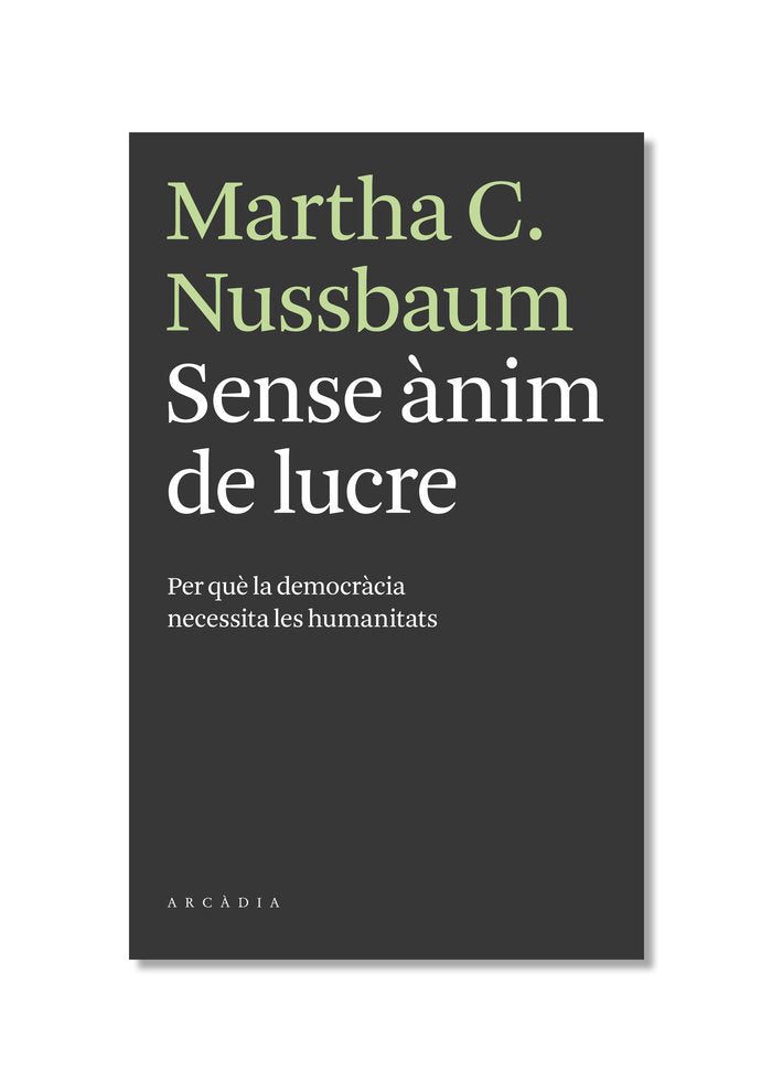 Sense ànim de lucre, de Nussbaum, Martha C. | portada del libro