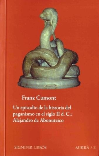 Un episodio de la historia del paganismo en el siglo II d. C., de Cumont, Franz | portada del libro