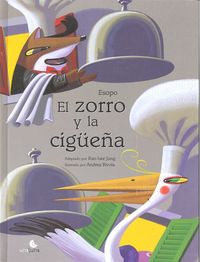 EL zorro y la cigüeña, de ESOPO | portada del libro
