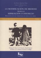 La modificación de medidas tras la separación o divorcio, de ANA BELEN ORDOÑEZ PEREZ | portada del libro