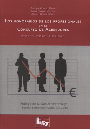 Los honorarios de los profesionales en el concurso de acreedores, de MORENO MARíN | portada del libro