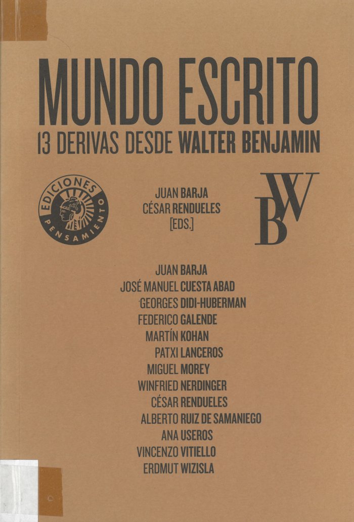 Mundo escrito. 13 derivas desde Walter Benjamin, de AA.VV. | portada del libro