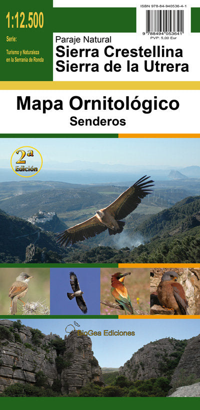 MAPA ORNITOLóGICO DEL PARAJE NATURAL SIERRA CRESTELLINA Y SIERRA DE LA UTRERA, de FARFáN AGUILAR | portada del libro