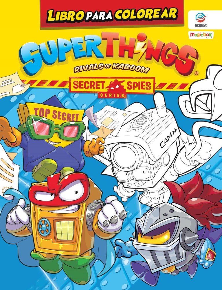 Libro para colorear Superthings Secret Spies Series - España | portada del libro