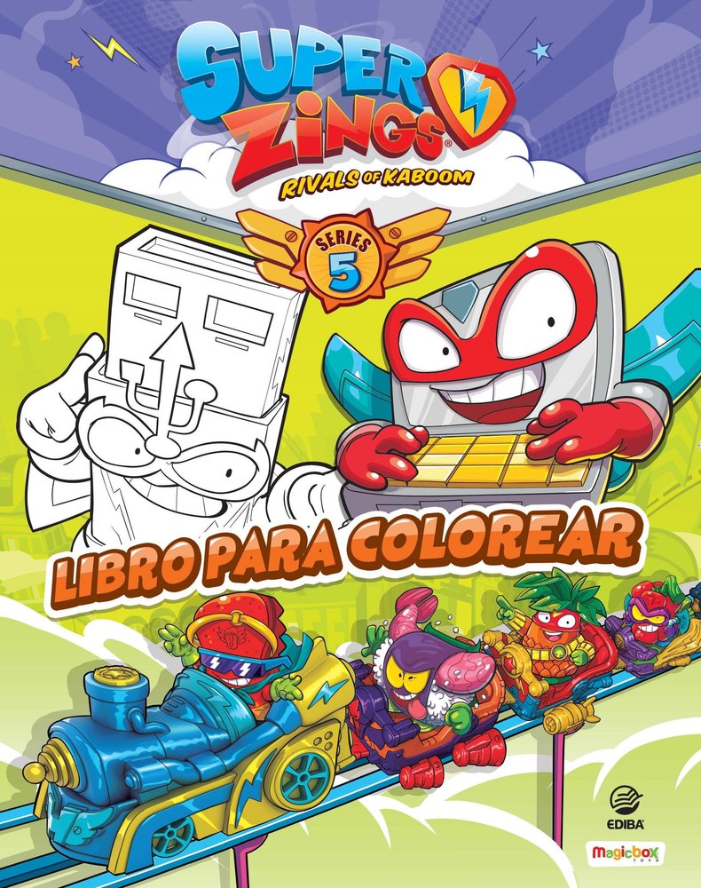 Libro para colorear Superzings Series 5 - España, de SUPERZINGS | portada del libro