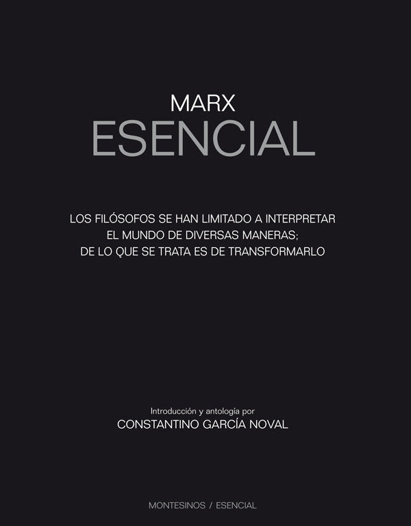 Marx Esencial, de García Noval, Constantino | portada del libro