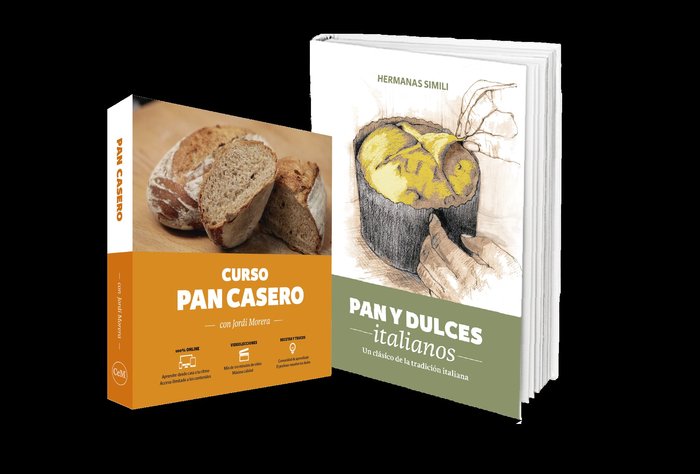 Curso Pan casero y libro Pan y dulces italianos (Pack), de Simili | portada del libro