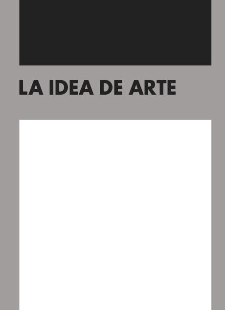 LA IDEA DEL ARTE | portada del libro