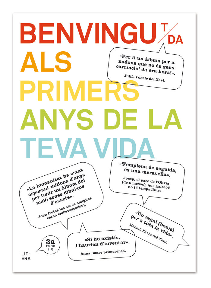 BENVINGUT/DA ALS PRIMERS ANYS DE LA TEVA VIDA, de Terrer Bayo | portada del libro