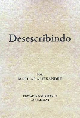 Desescribindo, de Aleixandre | portada del libro