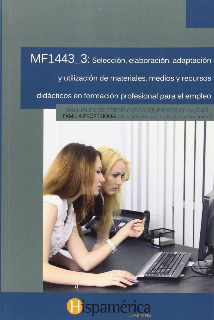 MF1443_3: SELEC.,ELAB.,ADAP.Y UTIL.MATERIALES,MEDIOS Y RECU, de S.L., ANDAVIRA EDITORA | portada del libro