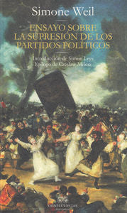 ENSAYO SOBRE LA SUPRESION DE LOS PARTIDOS POLITICOS, de Weil . | portada del libro