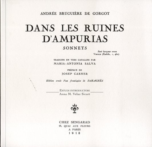 DANS LES RUINES D'AMPURIAS, de BRUGUIERE DE GORGOT | portada del libro