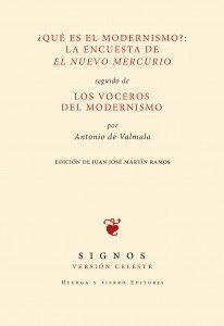 ¿Qué es el modernismo?: La encuesta de El Nuevo Mercurio, de DE VALMALA | portada del libro