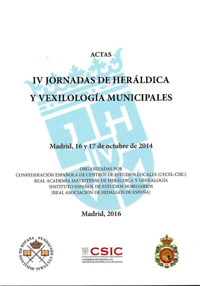 Actas de las IV Jornadas de Heráldica y Vexilología Municipales, de Varios autores | portada del libro