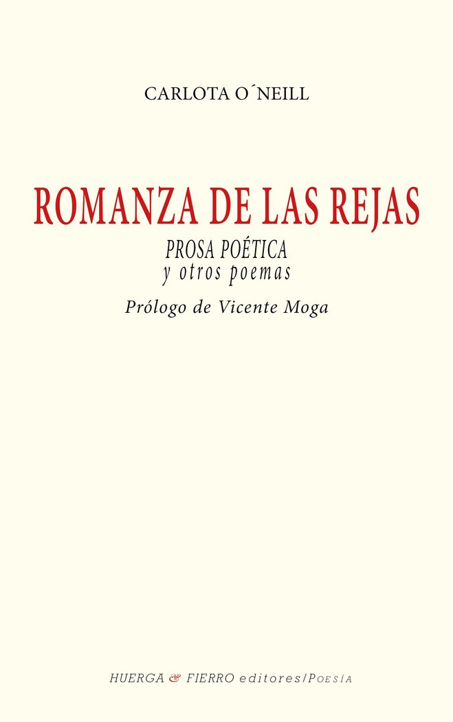ROMANZA DE LAS REJAS, de O¿NEILL LAMO (1904-1990), CARLOTA | portada del libro
