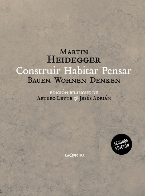 Construir Habitar Pensar (Bauen Wohnen Denken), de Heidegger | portada del libro