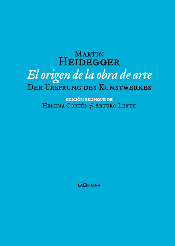 El origen de la obra de arte, de Heidegger | portada del libro