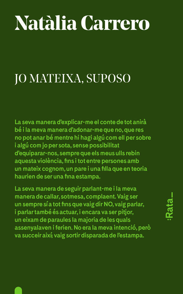 Jo mateixa, suposo, de Carrero, Natalia | portada del libro