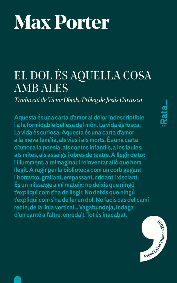 El dol és aquella cosa amb ales, de Porter, Max | portada del libro