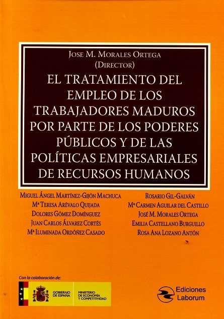 EL TRATAMIENTO DEL EMPLEO DE LOS TRABAJODRES MADUROS POR PAR, de MORALES ORTEGA | portada del libro