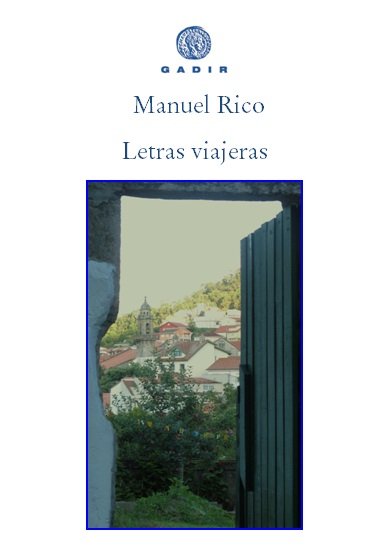 Letras viajeras, de Rico, Manuel | portada del libro