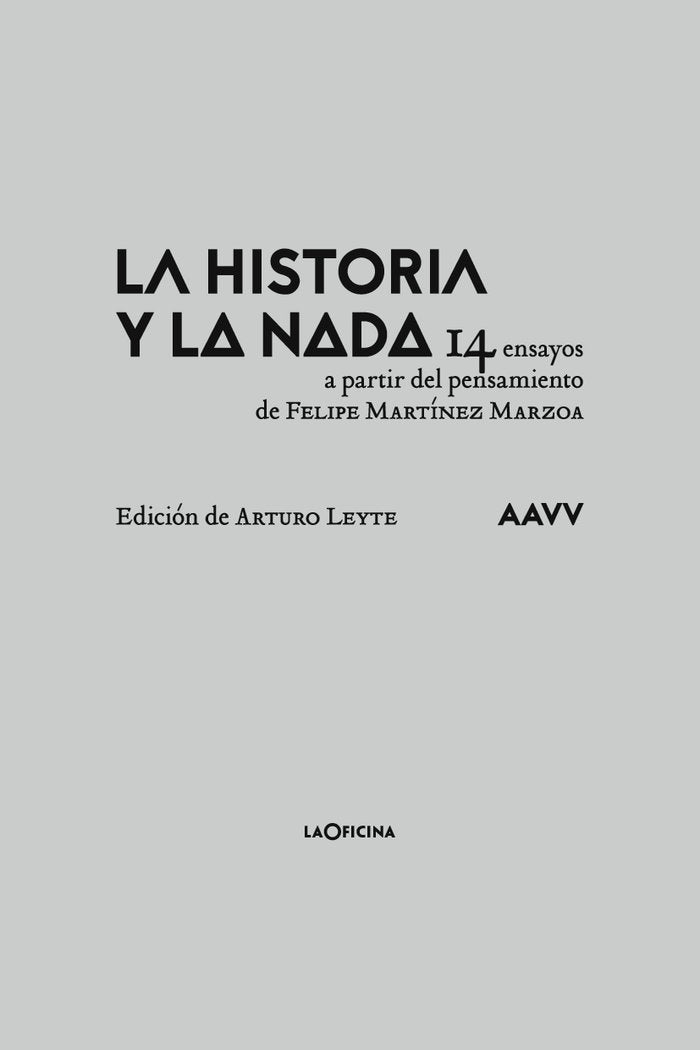 La historia y la nada, de VARIOS AUTORES | portada del libro