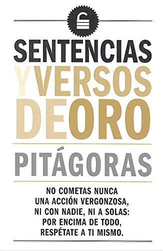 SENTENCIAS Y VERSOS DE ORO, de PITAGORAS | portada del libro