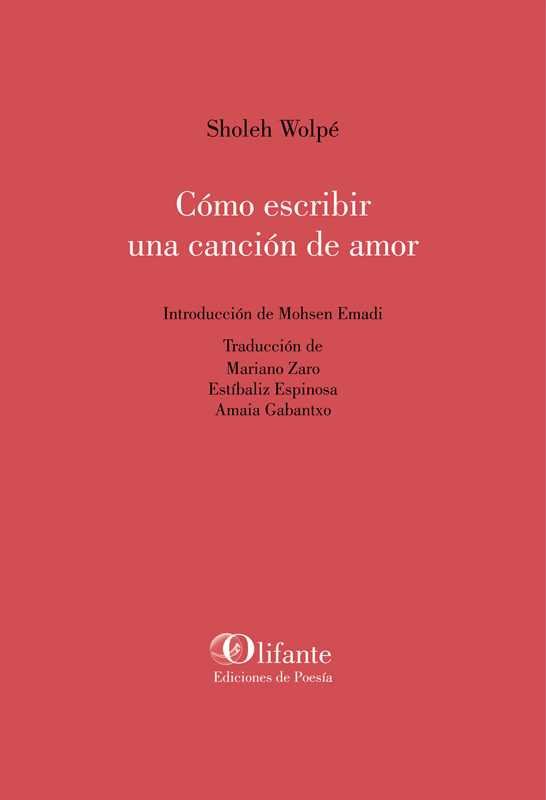 Cómo escribir una canción de amor, de Wolpé | portada del libro