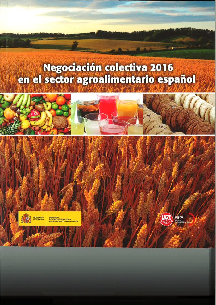 NEGOCIACION COLECTIVA 2016 EN EL SECTOR AGROALIMENTARIO ESPA | portada del libro